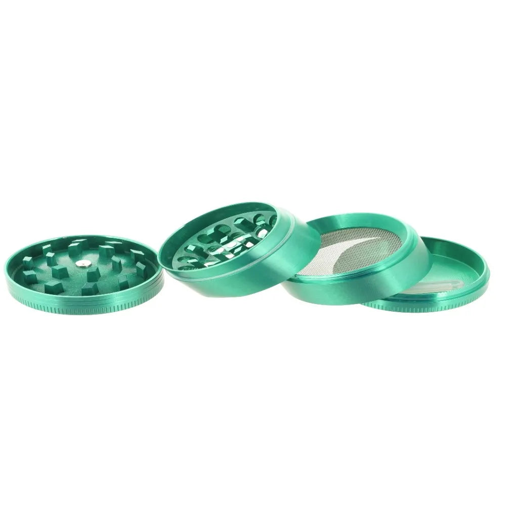 1.5" Sunken VIKING AXE Gunmetal Grinder 4 Piece Spice Gift Box Green Color