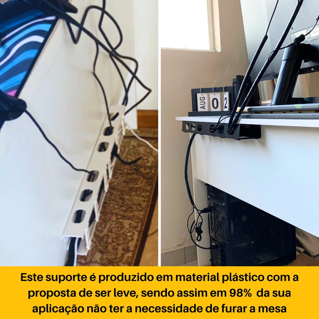 0,5 meters Modulated Guide Cable and Wire Organizer Easy Organize Double Sided Cable Fastener and Screwed Option