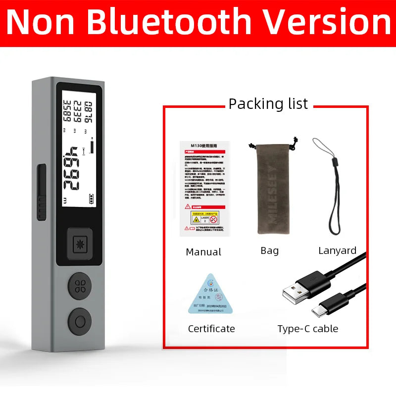 MILESEEY M120 Laser Tape measure,30M 40M Metal Texture Bluetooth Laser Distance Meter,suit for Designers, DIY enthusiasts