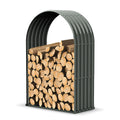 Galvanized Steel Firewood Storage Shed Outdoor Corrugated Metal Log Rack, Heavy Duty Log holder Lumber Storage Stand
