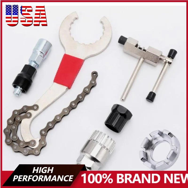 Steel Bicycle Repair Tool Kit Crank Chain Cutter Extractor Bracket Aluminum