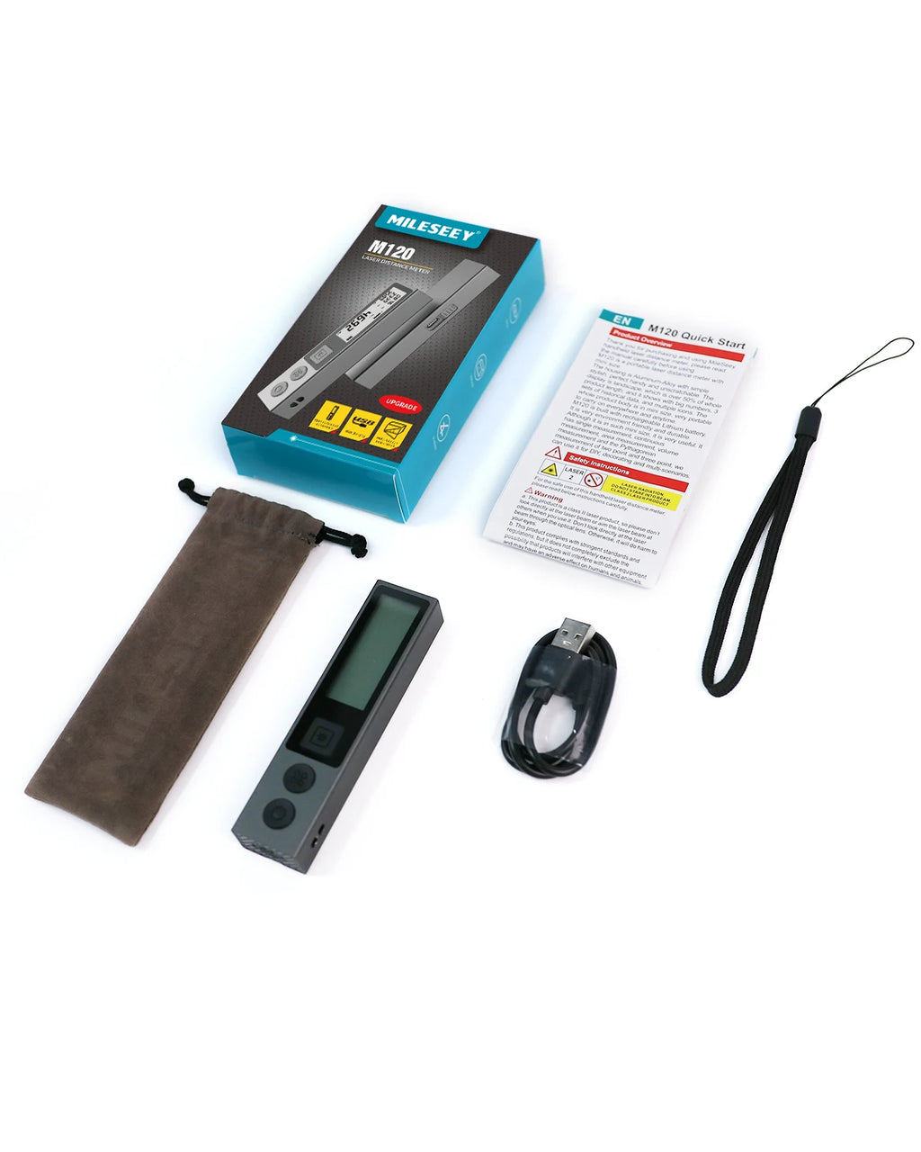 MILESEEY M120 Laser Tape measure,30M 40M Metal Texture Bluetooth Laser Distance Meter,suit for Designers, DIY enthusiasts