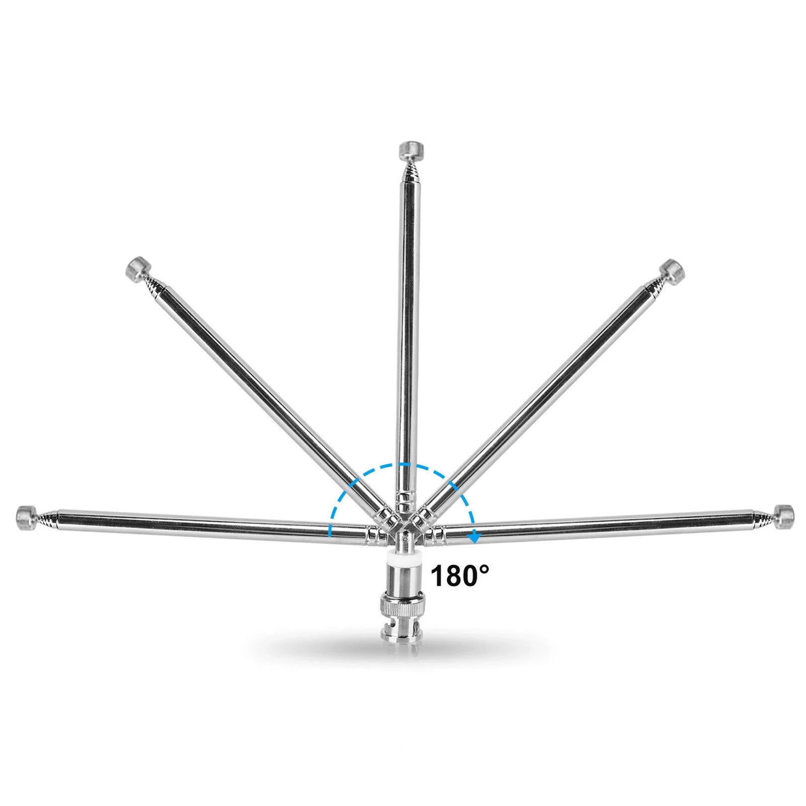 2Pcs BNC Antennas 25MHz - 1300MHz 7-Section Telescopic Antenna BNC Male Connector Antenna 740mm For Radio Scanner/VHF/UHF/AM/FM