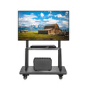 Rolling TV Cart, Height Adjustable Floor TV Stand for 32-70 Inch Screens up to 176.37 lbs, Mobile TV Stand with Rolling Casters