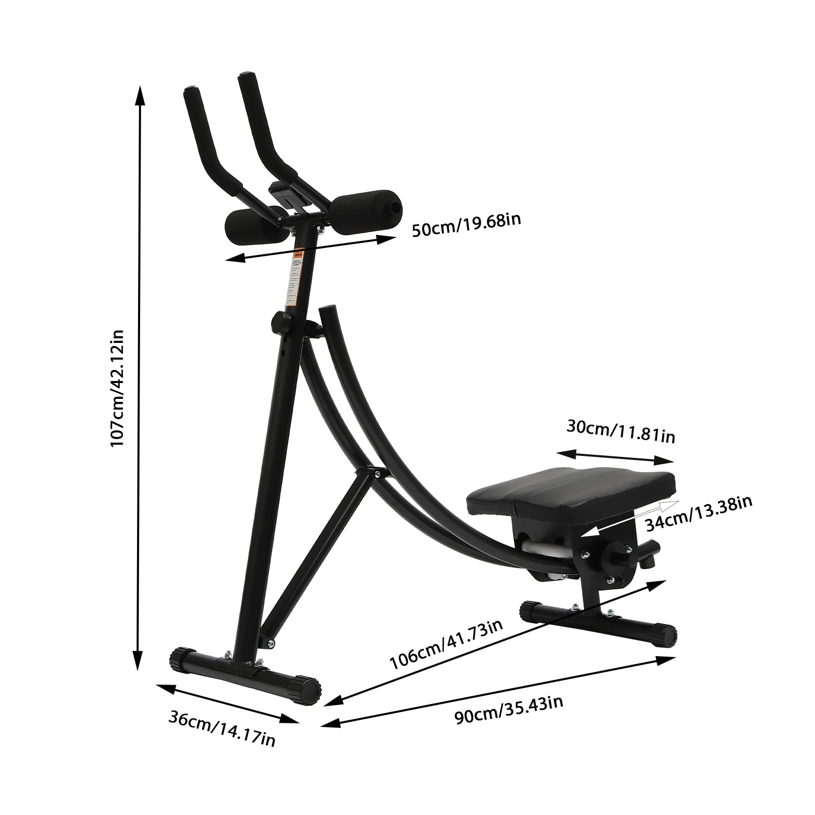 Abdominal Crunch Core Abdominal Workout Exercise Ab Trainer Machine Coaster Abdominal/Core Fitness for Home&Gym