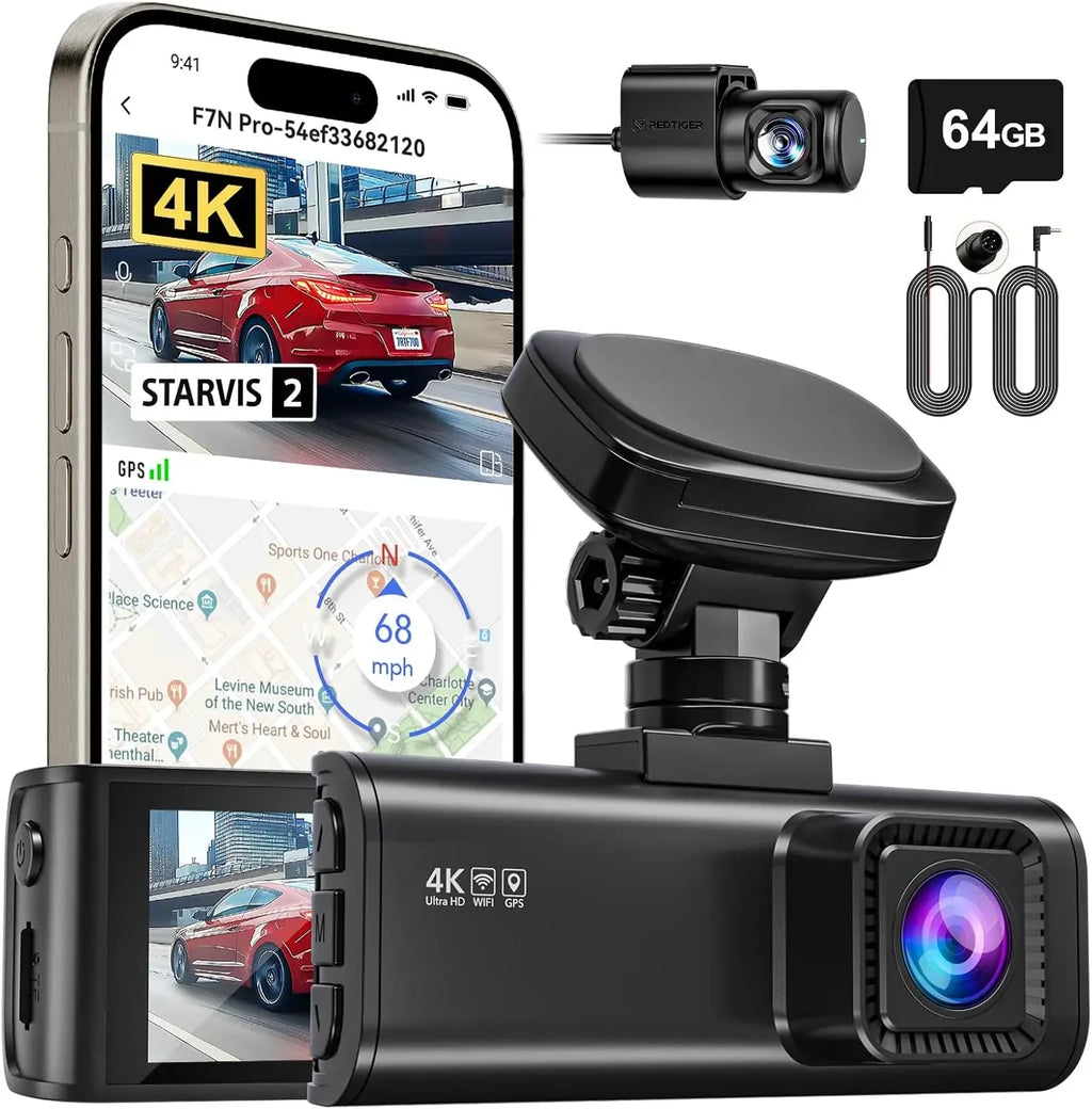 REDTIGER F7N PRO Dash Camera 4K Video Recorder  Built In WiFi GPS FOV 170 Dash Cam With STARVIS 2 SENSOR Night Vision
