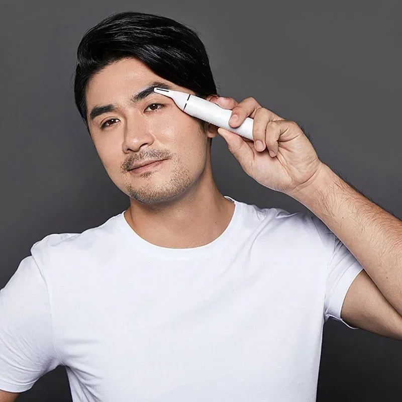 Nose Hair Trimmer Electric Eyebrow Shaver Ears Hair Razor Portable Clipper Removal Safe Cleaning for Man
