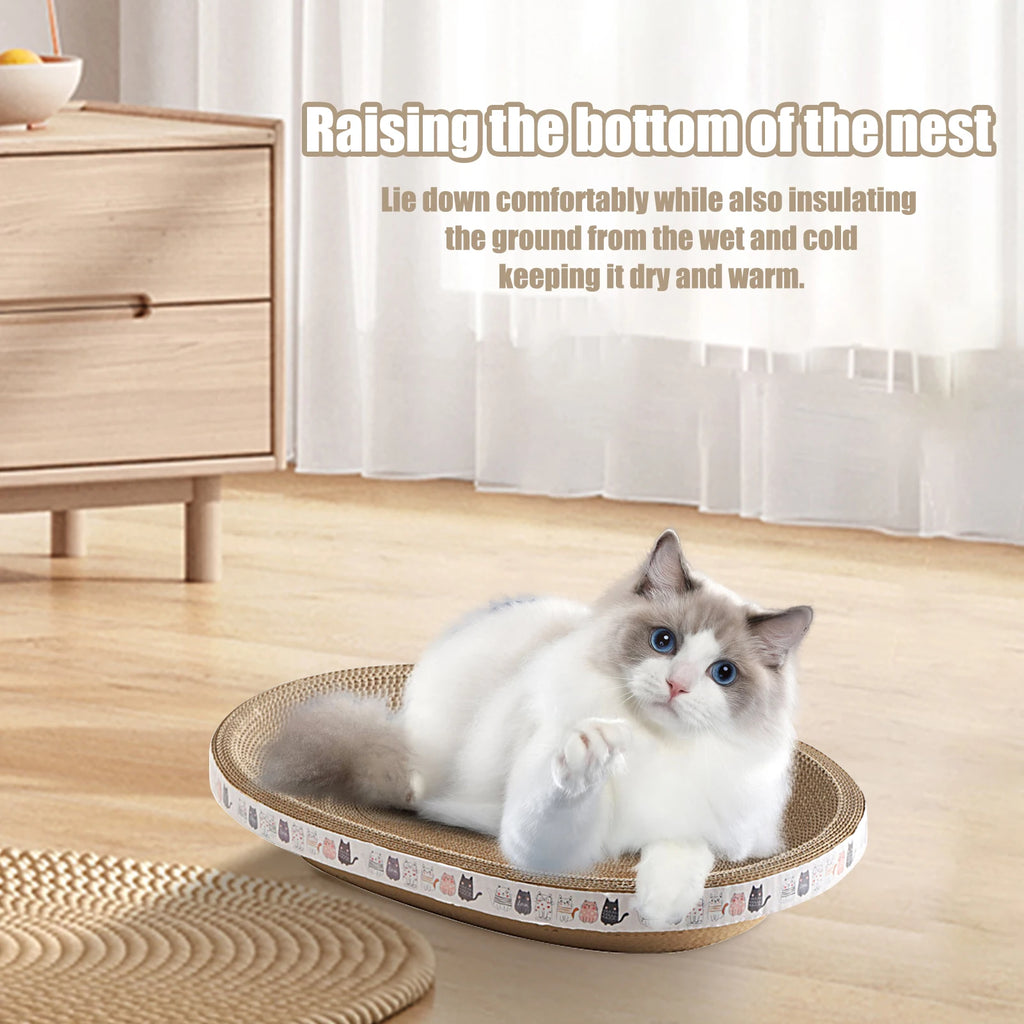 High-Density Cat Scratcher Board 19x13in, Corrugated Cardboard Cats Scratch Post for Cats