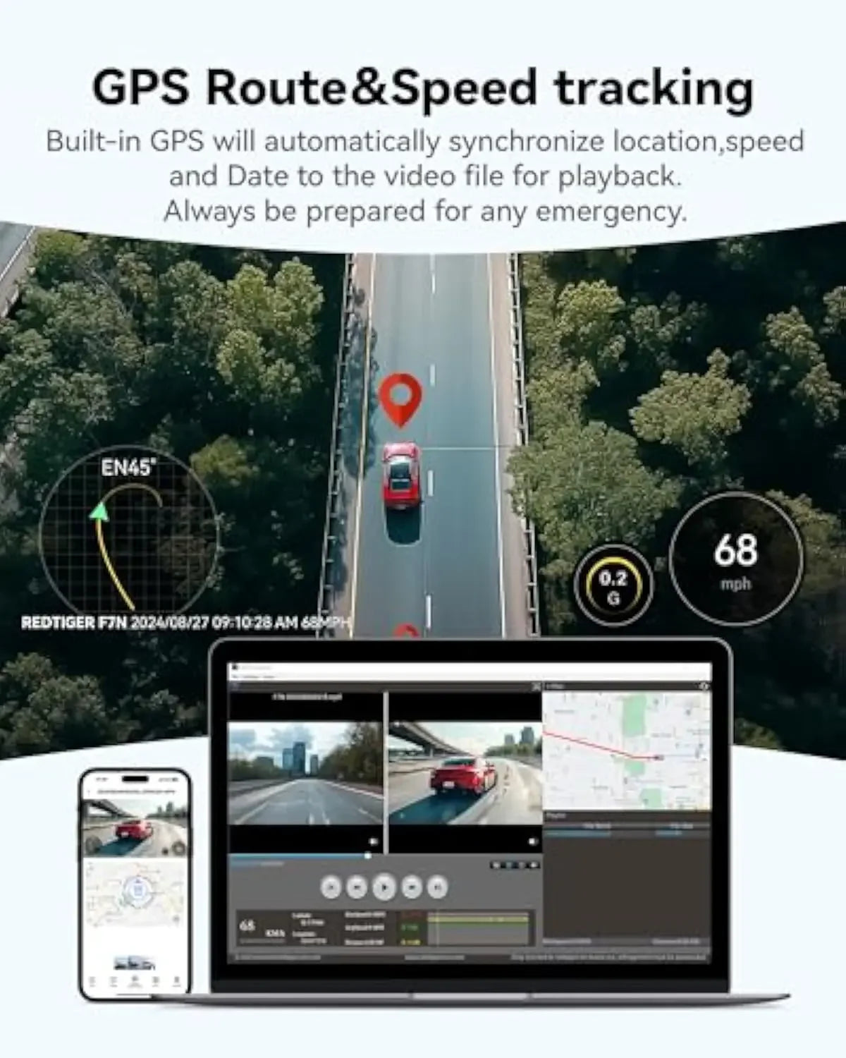 REDTIGER F7N PRO Dash Camera 4K Video Recorder  Built In WiFi GPS FOV 170 Dash Cam With STARVIS 2 SENSOR Night Vision