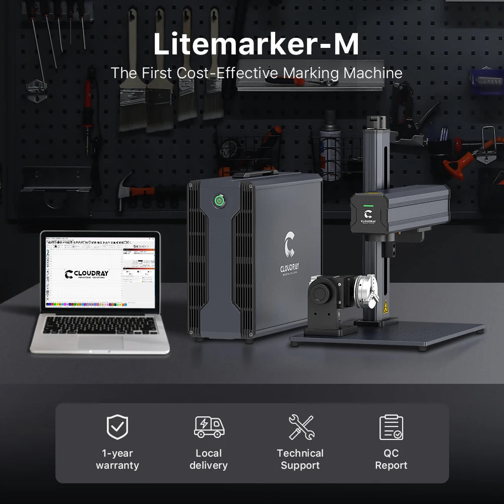 Cloudray 30/50/60W Fiber Laser Marking Machine 110*110mm For Cutting Jewelry Gold Silver Stainless Steel Copper Aluminum Sheet