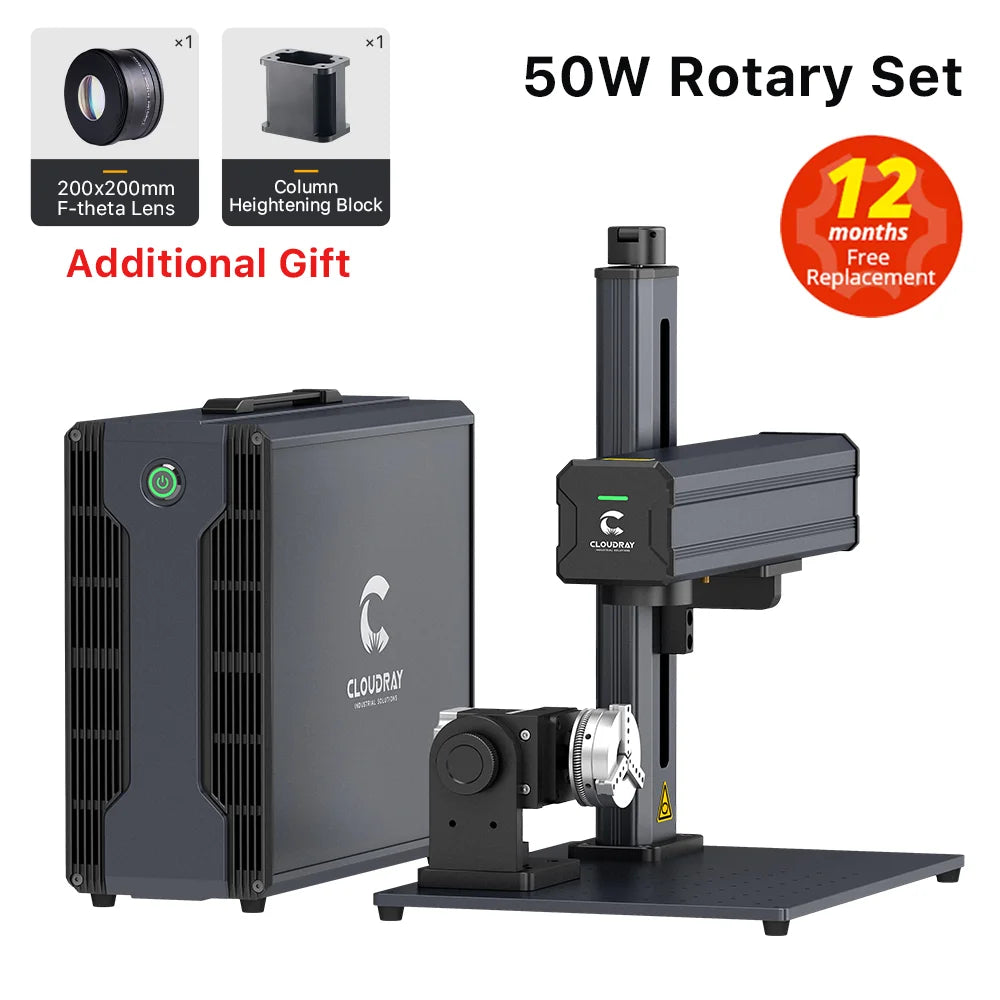 Cloudray 30/50/60W Fiber Laser Marking Machine 110*110mm For Cutting Jewelry Gold Silver Stainless Steel Copper Aluminum Sheet