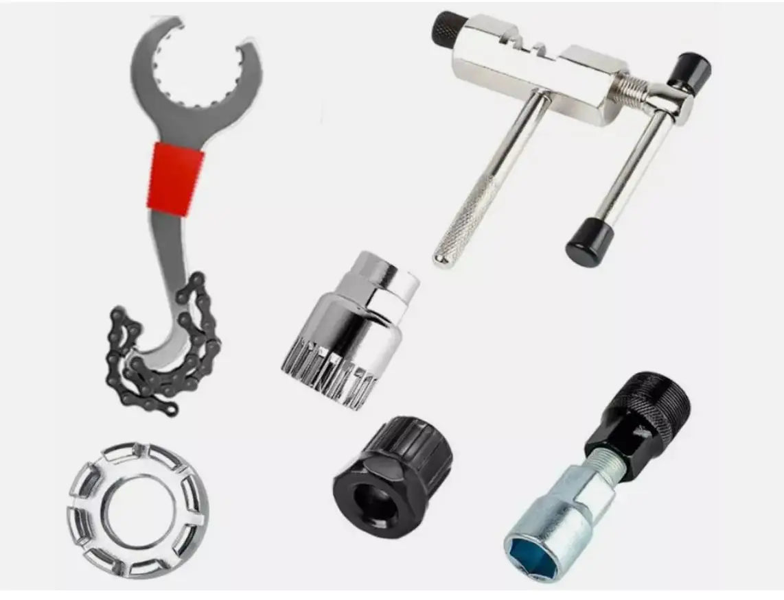Steel Bicycle Repair Tool Kit Crank Chain Cutter Extractor Bracket Aluminum