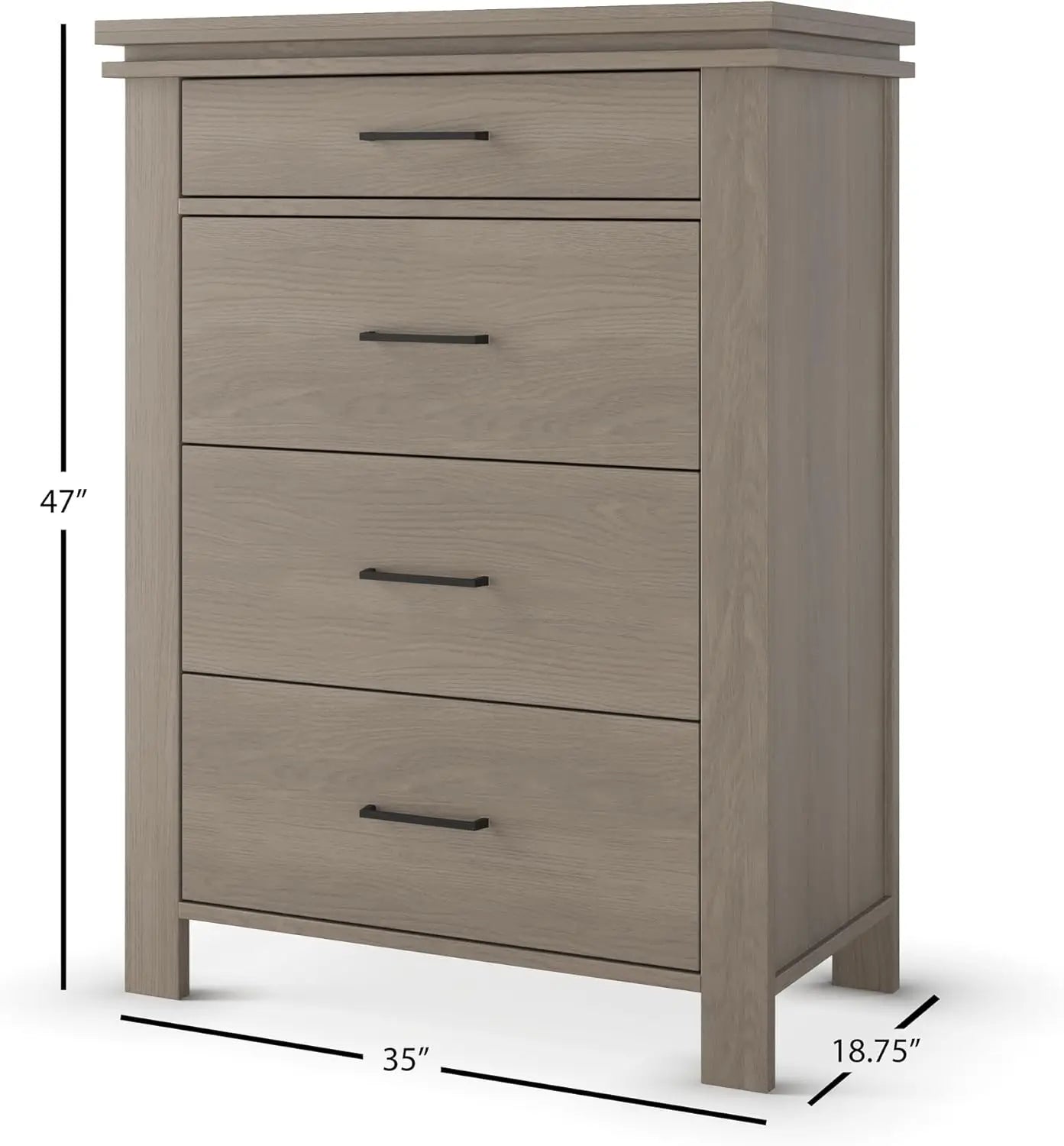 Child Craft Denman 4 Drawer Chest For Nursery Or Bedroom, Plenty Of Storage, Anti-Tip Kit Included To Prevent Tipping,