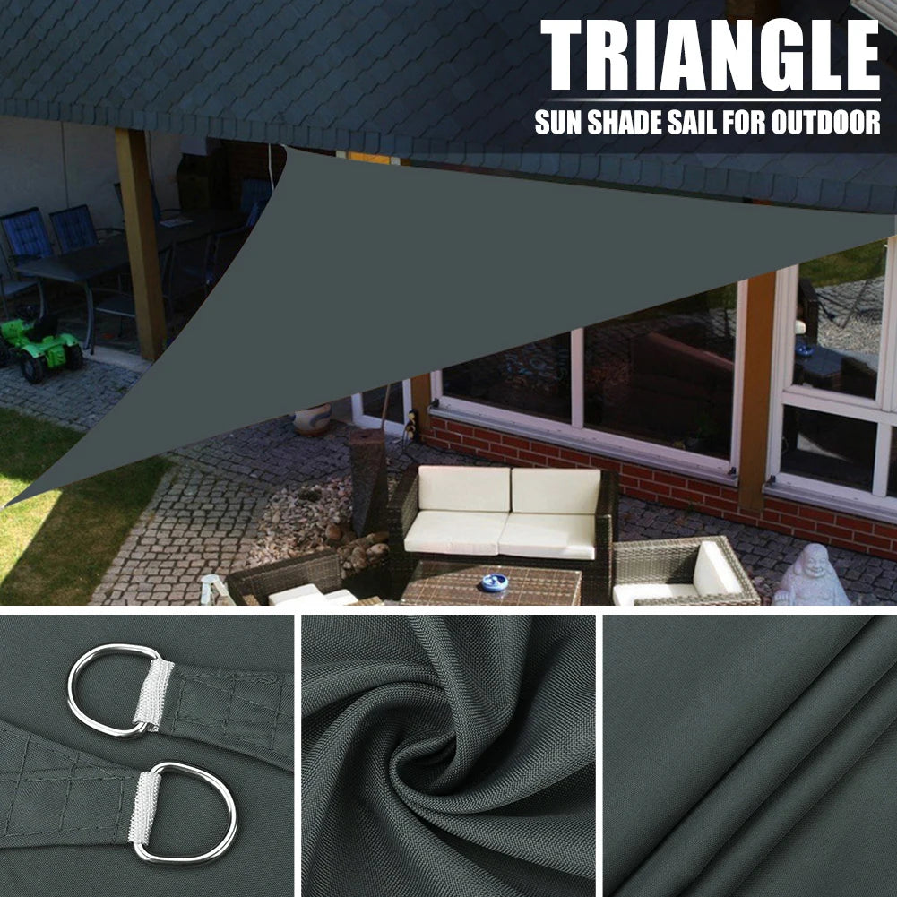 Waterproof Oxford Gray Square Rectangle Shade Sail Garden Terrace Canopy Swimming Sun Shade Outdoor Camping Yard Sail Shelter
