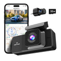 REDTIGER A3  3 Cameras Front/Cabin/Rear Cam Dash Cam Dash Camera Built-in 5.8Ghz WiFi GPS Car DVR Night Vision Parking Monitor
