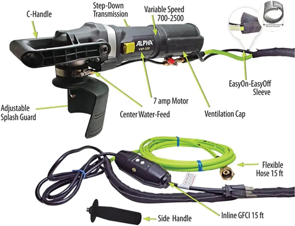 Vsp-320 Variable Speed Wet Polisher - 120 Volt
