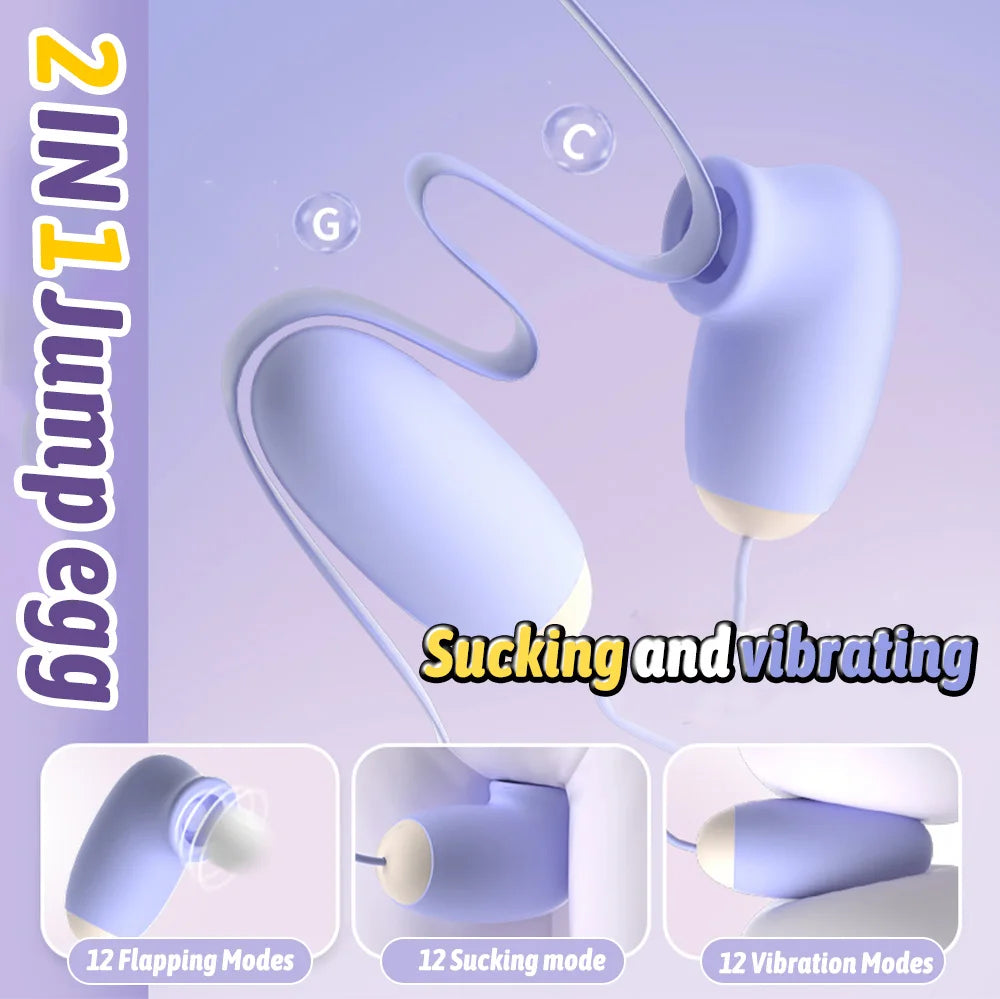 Sex Toy for Women Vibrating Egg Clitoris Sucker 2 In 1 Vagina Massager G Spot Stimulation Female Adult Goods