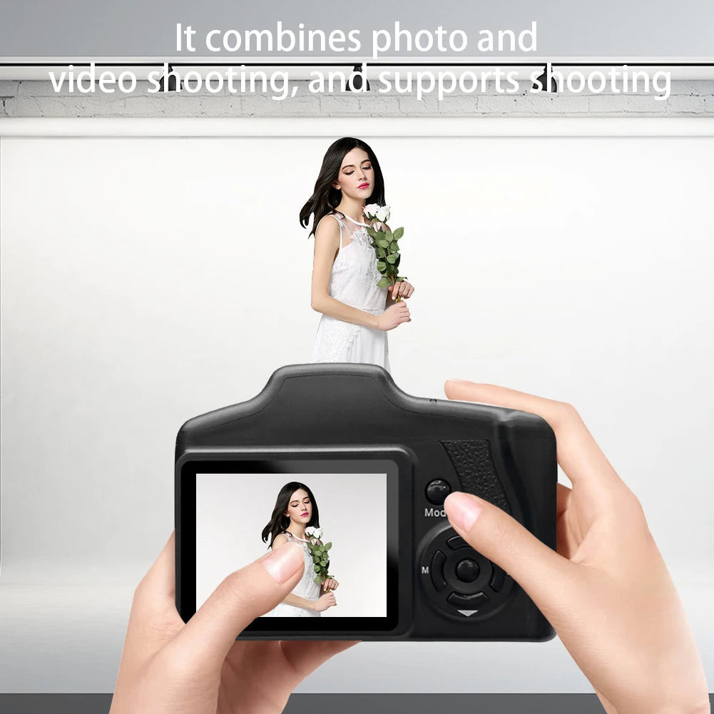 16MP Digital Camera with 2.4 Inch LCD Screen Vlogging Camera 16X Digital Zoom Camcorder for Photography and Video