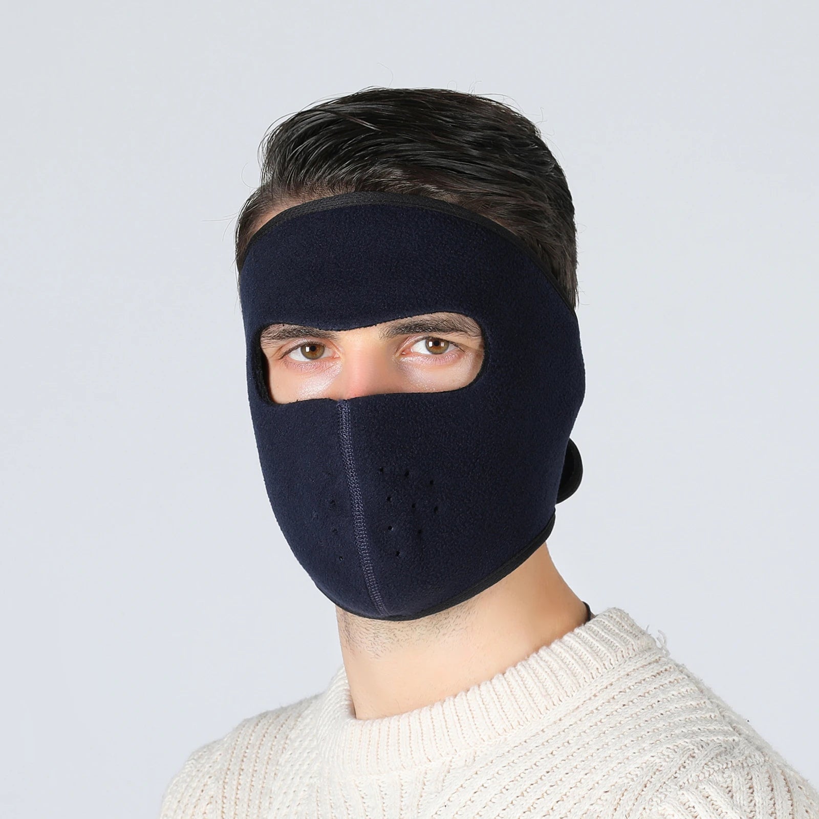 Winter Outdoor Sports Thermal Face Mask Fleece Ear Warmer Cover Fleece Earmuffs Riding Cycling Ski Mask  Balaclava for Men Women