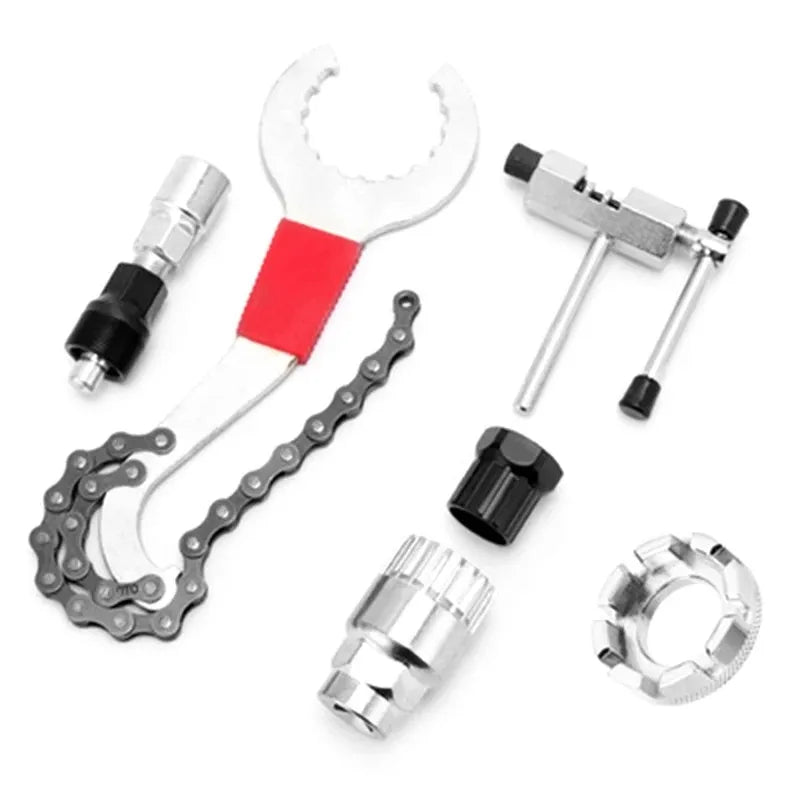 Steel Bicycle Repair Tool Kit Crank Chain Cutter Extractor Bracket Aluminum