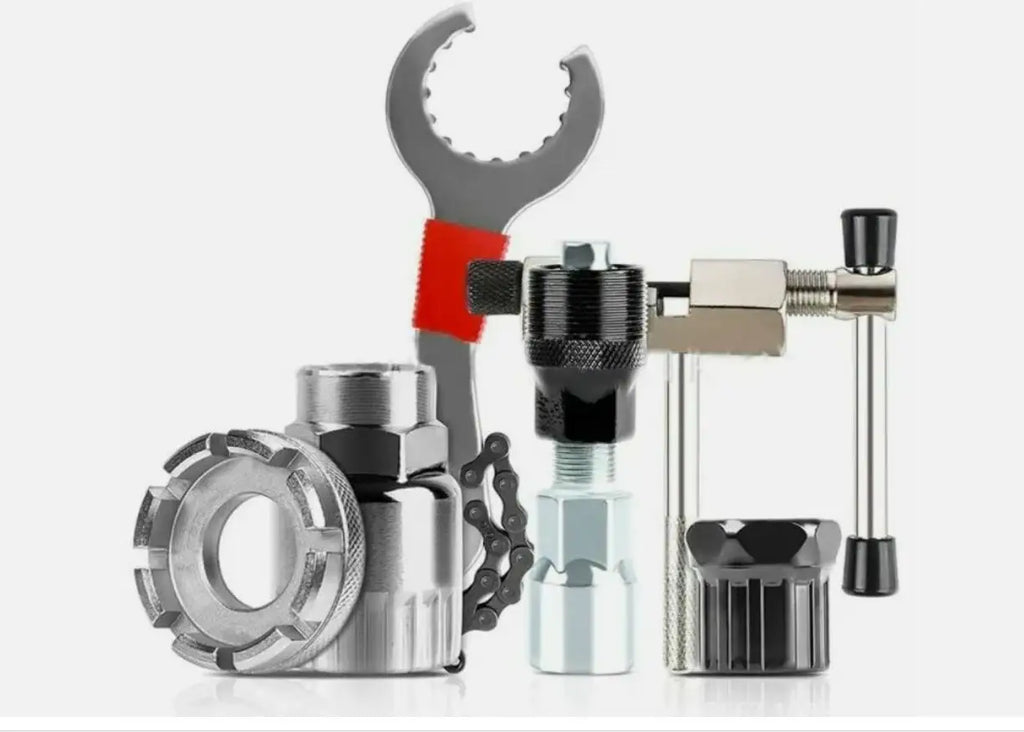 Steel Bicycle Repair Tool Kit Crank Chain Cutter Extractor Bracket Aluminum