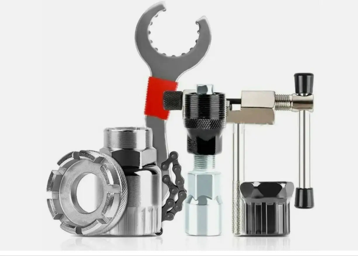 Steel Bicycle Repair Tool Kit Crank Chain Cutter Extractor Bracket Aluminum