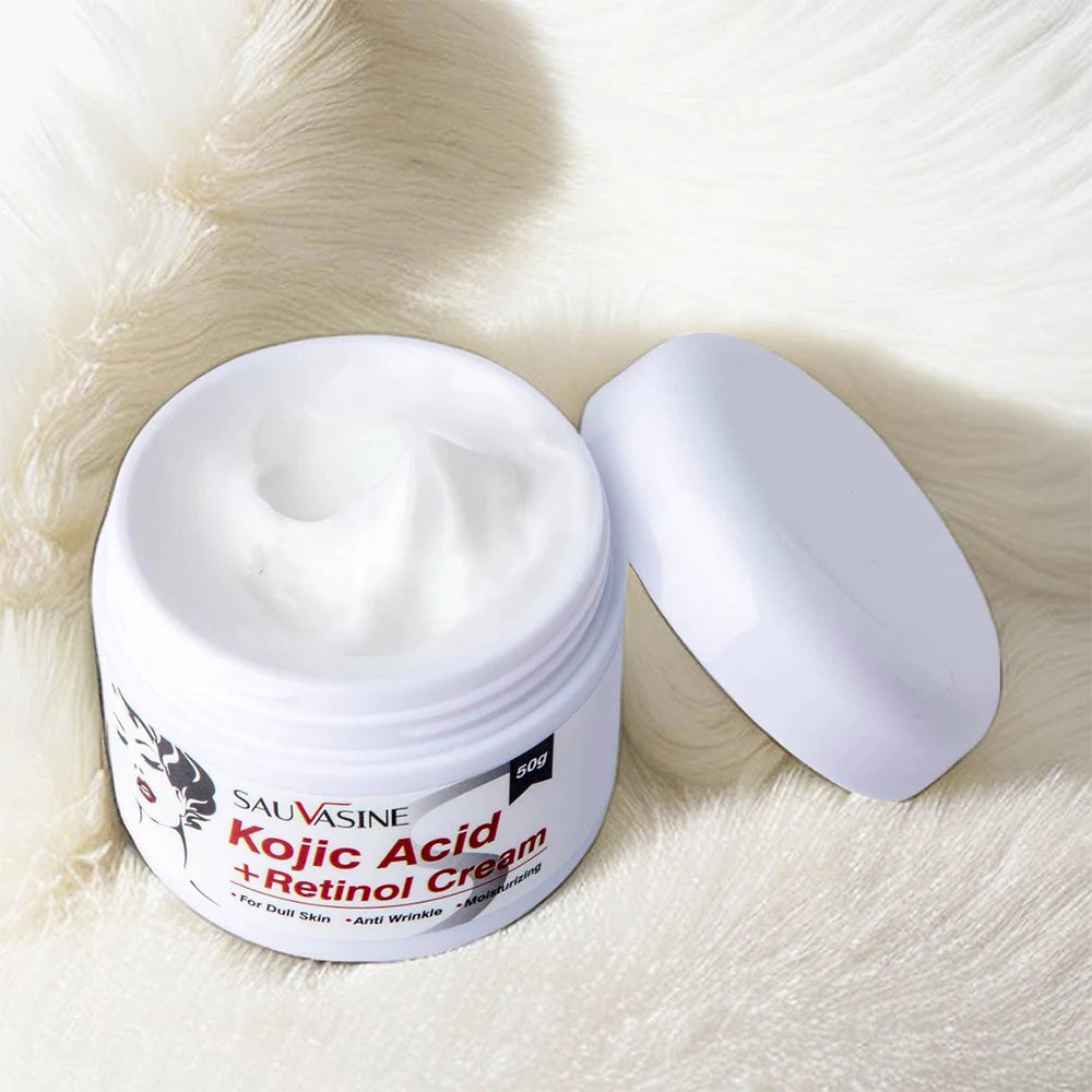 Kojic Acid Skin Care Set Anti-aging Face Cream Wrinkle Removal Facial Serum Deep Cleansing Brighten Moisturize Kojic Acid Soap
