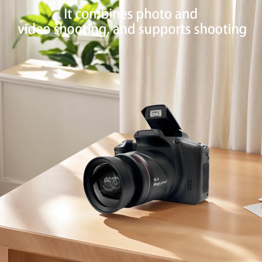 16MP Digital Camera with 2.4 Inch LCD Screen Vlogging Camera 16X Digital Zoom Camcorder for Photography and Video