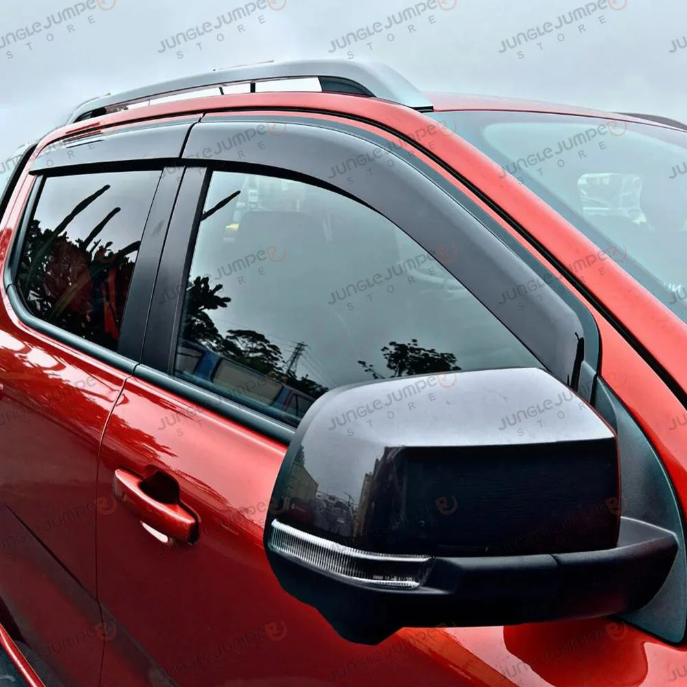 Sun Rain Guards For Ford Ranger T9 2023 2024 Wildtrak Sport XLT XLS XL Smoke Black Window Visor Car Exterior Accessories
