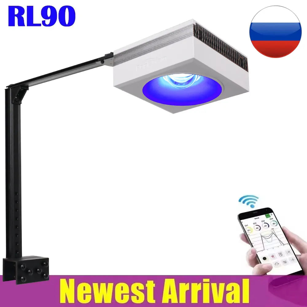 PopBloom-Marine Aquarium Light 60W/100W, Reef Aquarium LED Lamp for 30-70cm Reef Coral SPS LPS Saltwater Tank