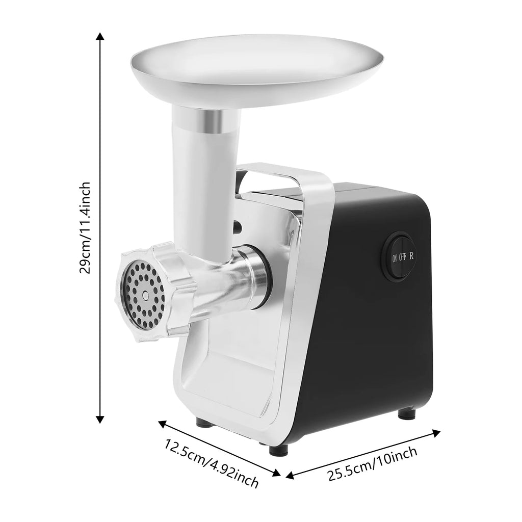MG-S10 Full-Automatic Electric Meat Grinding Machine with 3 Cutter Heads, Food-Grade Material Sausage Stuffer Maker