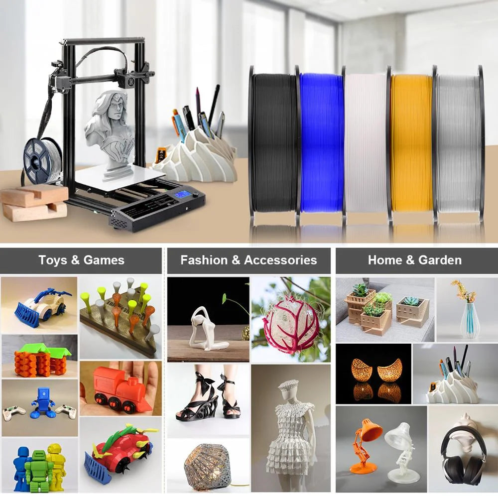 JAYO pla plus Filament 5KG 3D printer filament PLA+ 1.75MM 5Rolls multiple colors optional Neatly Wound for 3D Printer