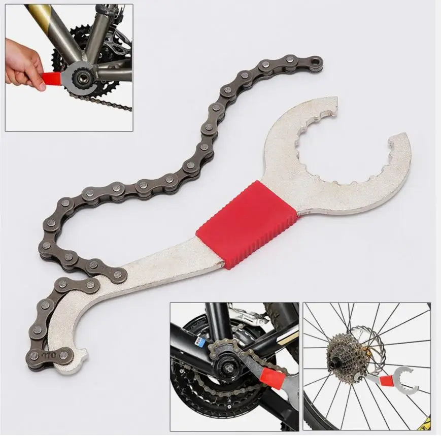 Steel Bicycle Repair Tool Kit Crank Chain Cutter Extractor Bracket Aluminum