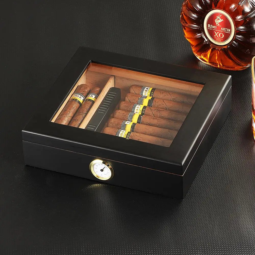 Spain Cedar Wood Cigar Humidor Box Portable Travel Cigar Case W/ Humidifier Hygrometer Cigar Humidor Sigaren Box For Cigars