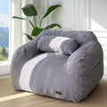 Maxyoyo Giant Bean Bag Chair With Pillow, Boucle Bean Bag Sofa For Adults,Large Upholstered Bean Bag Couch Lazy Sofa With