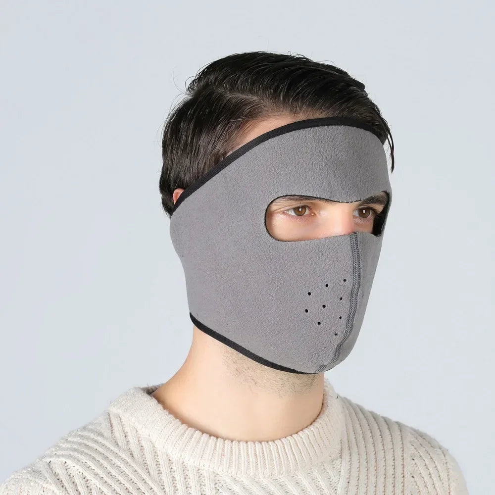 Winter Outdoor Sports Thermal Face Mask Fleece Ear Warmer Cover Fleece Earmuffs Riding Cycling Ski Mask  Balaclava for Men Women