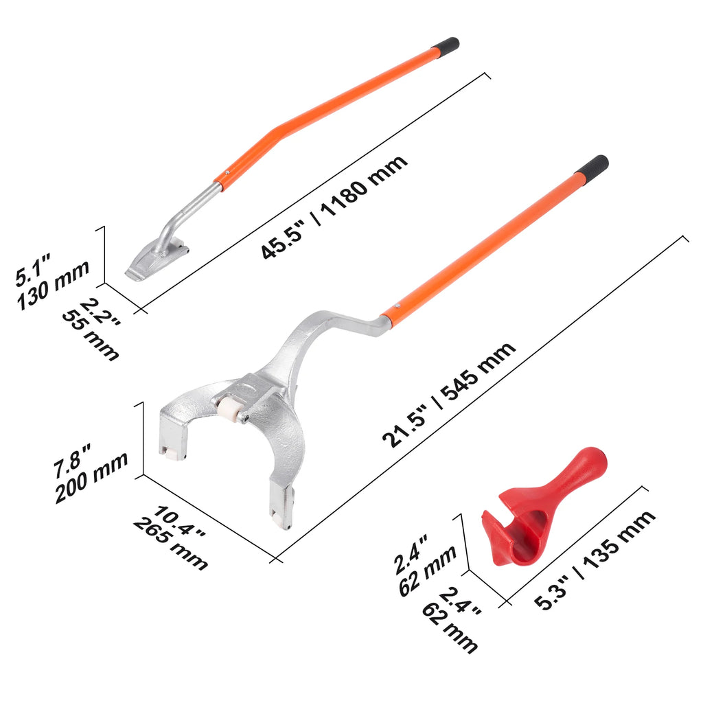 SucceBuy Tire Mount Demount Tool 22.5"-24.5" Manual Steel Tire Changer Mount Demount Removal Tool Tire Changing Tubeless Tire