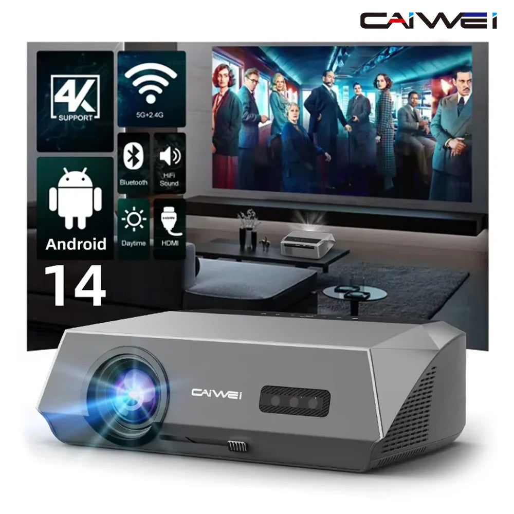 CAIWEI A10Q Projector 4K Full HD 1080P Home Theater Google TV WiFi Smart TV AutoFocus Netfli Beam проектор for Outdoor