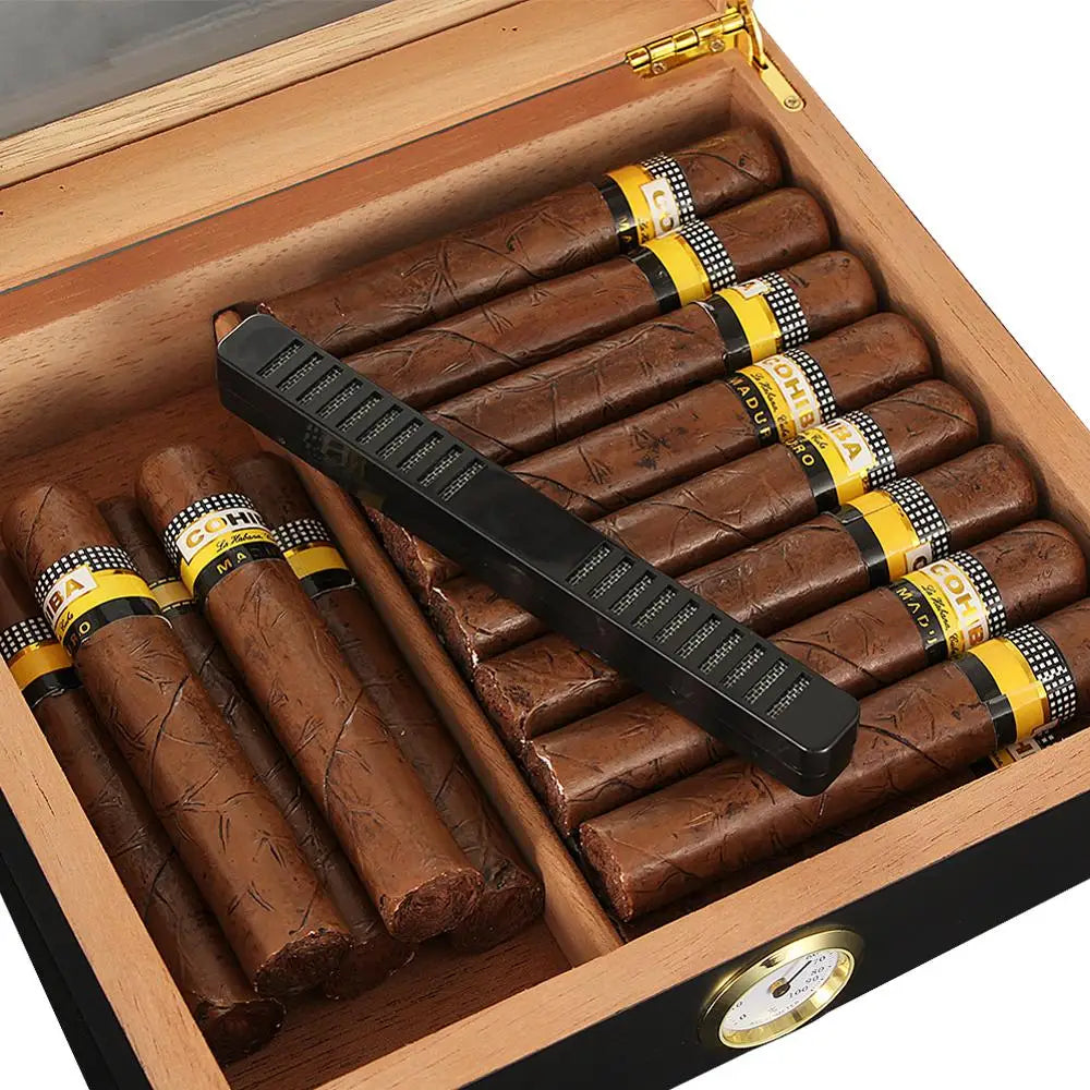 Spain Cedar Wood Cigar Humidor Box Portable Travel Cigar Case W/ Humidifier Hygrometer Cigar Humidor Sigaren Box For Cigars