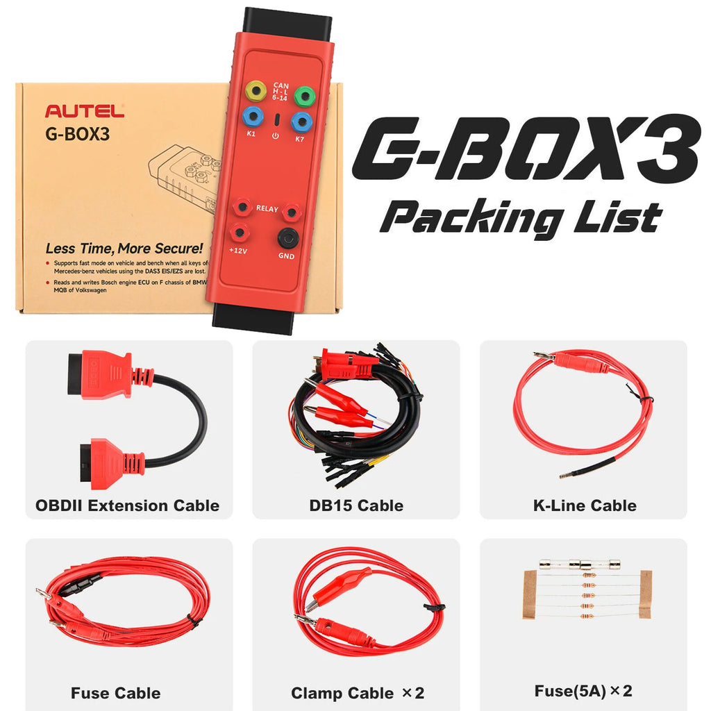 Autel GBOX3 Key Programming Tool G-BOX For Mercedes-Benz BMW Toyota 4A All Key Lost Work Key Programmer With KM100/ IM508/ IM608