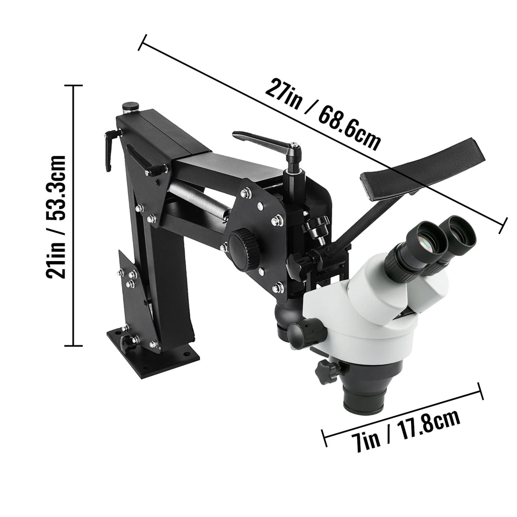 SucceBuy Micro Inlaid Mirror Multi-directional Micro-setting Microscope Jewelry Tools 0.7X-4.5X Super Clear Microscope Magnifier
