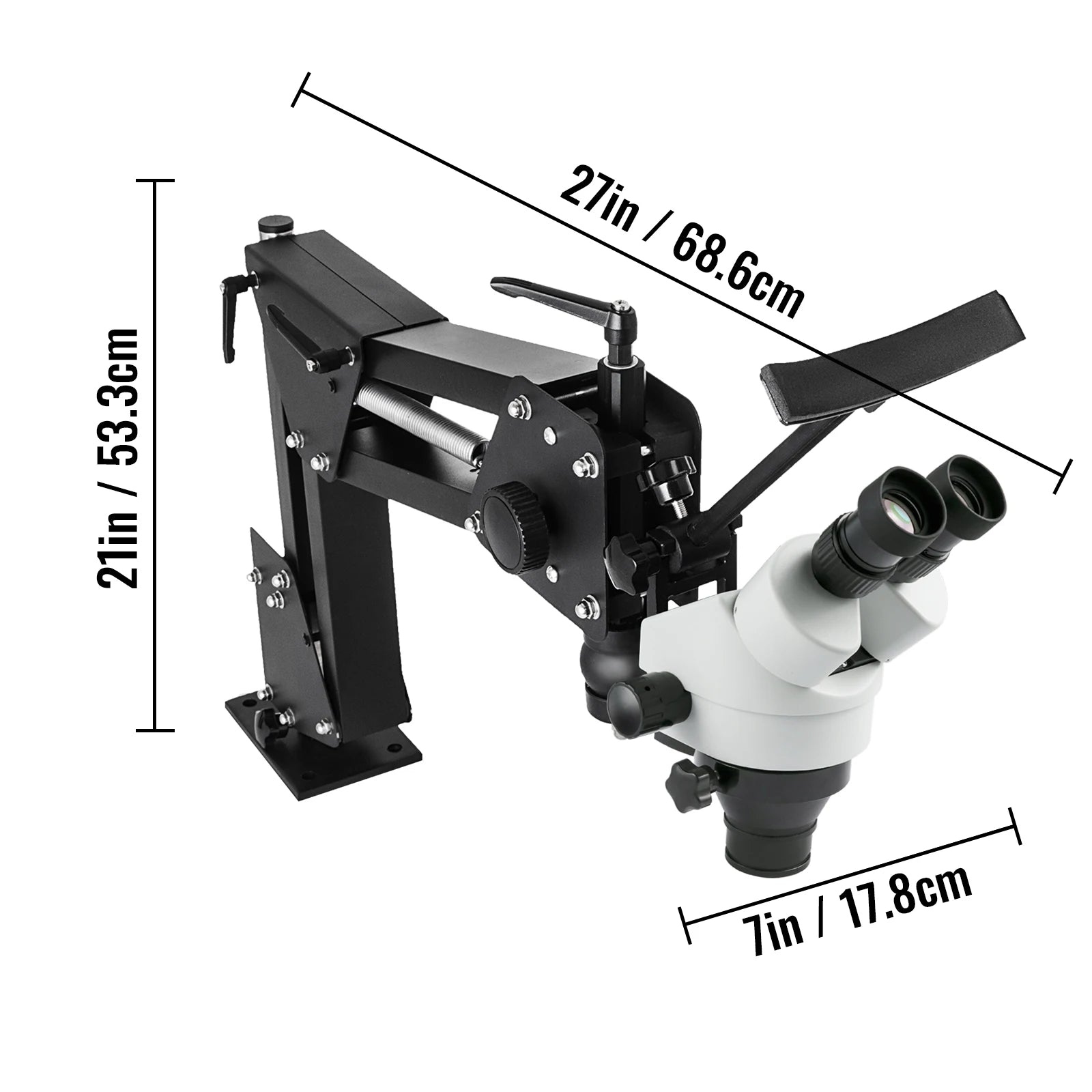 SucceBuy Micro Inlaid Mirror Multi-directional Micro-setting Microscope Jewelry Tools 0.7X-4.5X Super Clear Microscope Magnifier