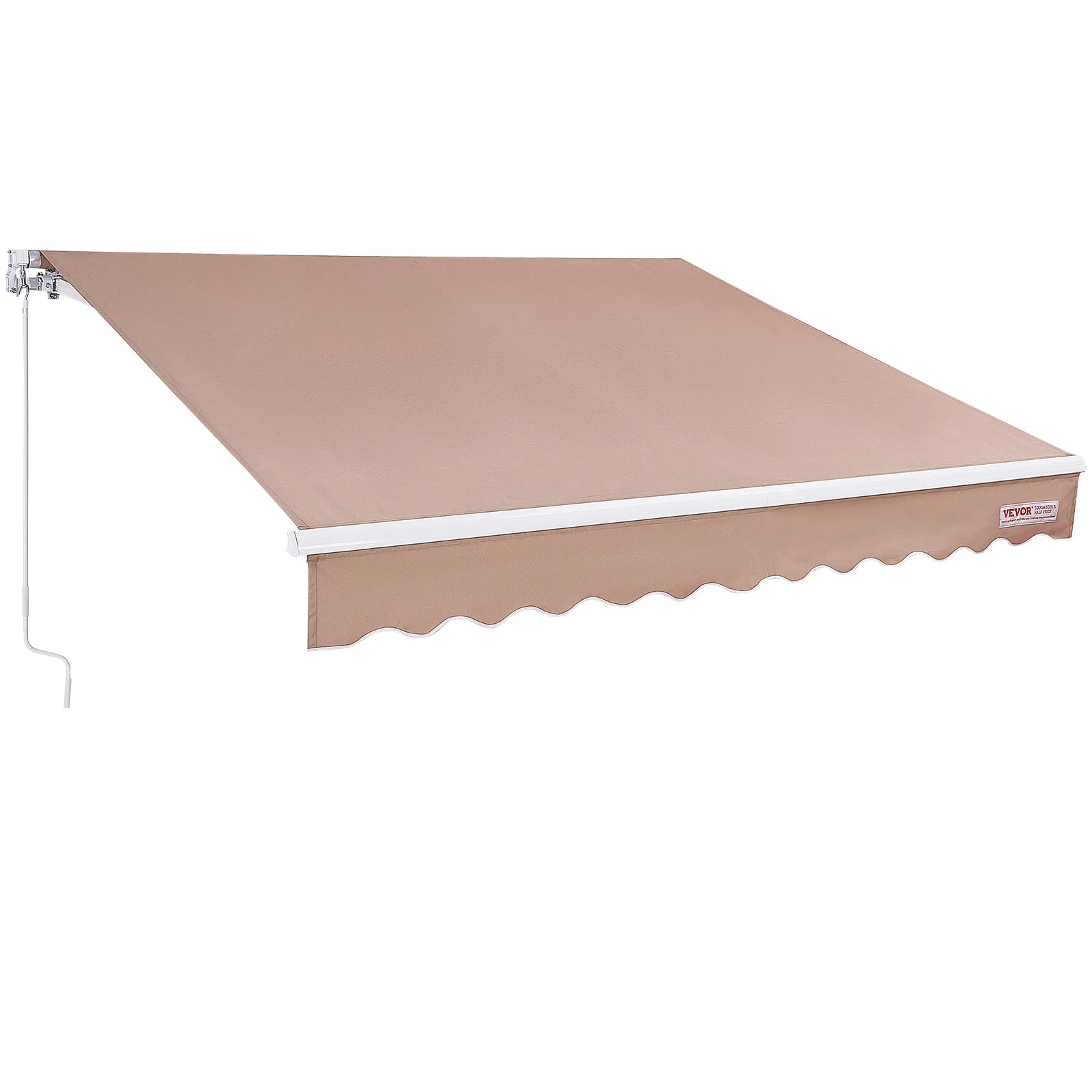 SucceBuy Manual Retractable Awning Outdoor  Retractable Sun Shade Water-Resistant Polyester Patio Door Window for Backyard