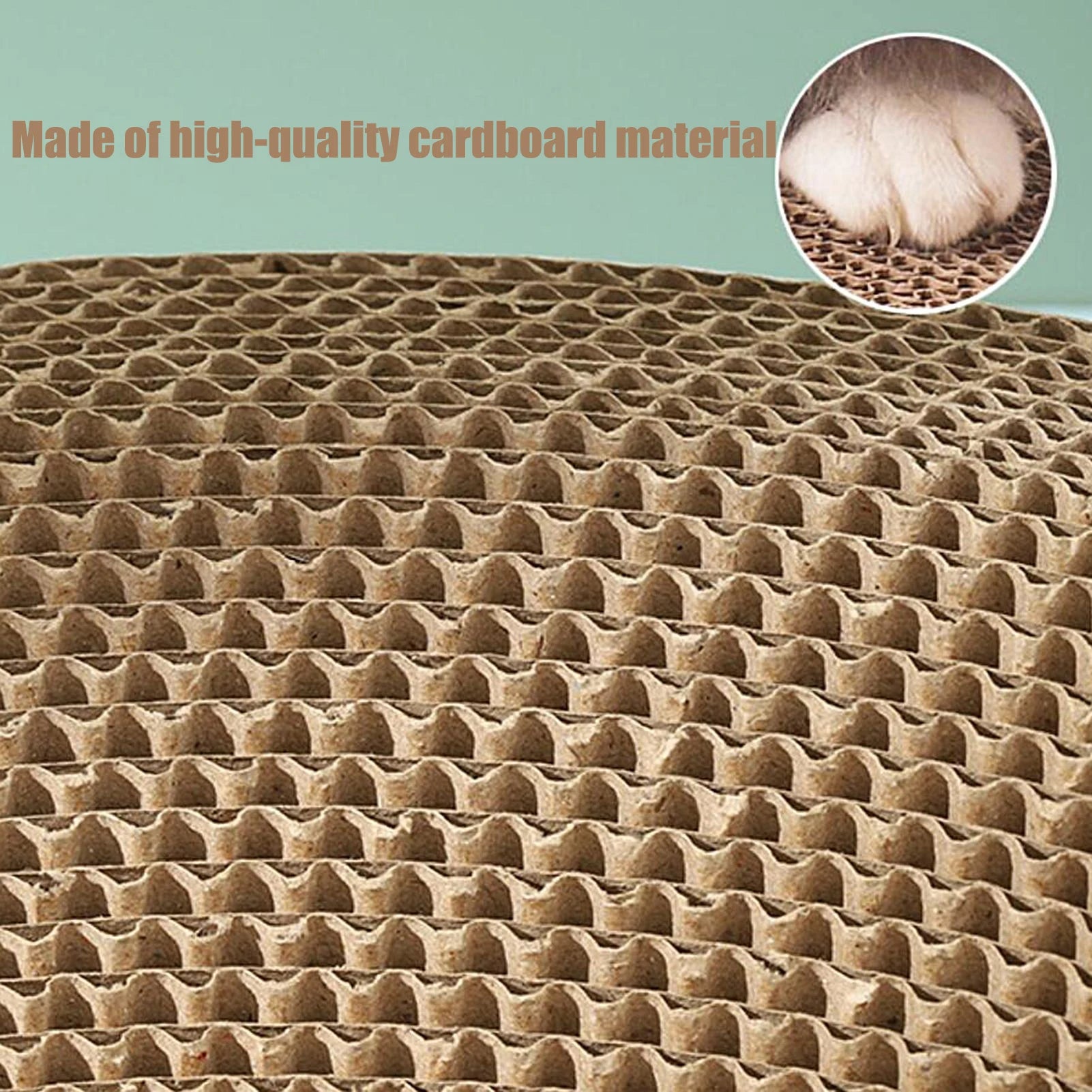 High-Density Cat Scratcher Board 19x13in, Corrugated Cardboard Cats Scratch Post for Cats