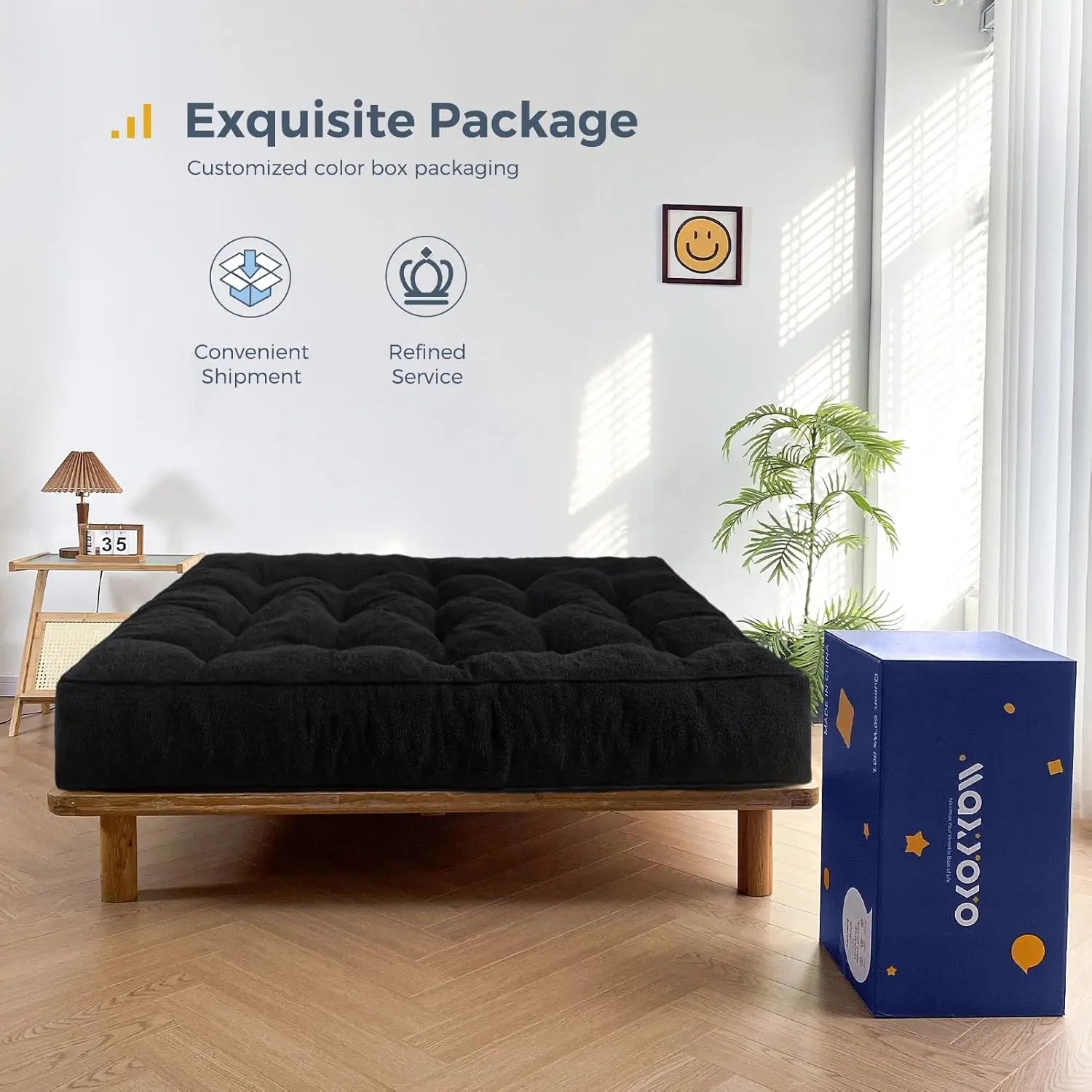 Maxyoyo 8"" Futon Mattress Queen Size, Ultra Thick Boucle Futons Sofa Couch Bed Sleeper Sofa Bed Floor Mattress For Adults,