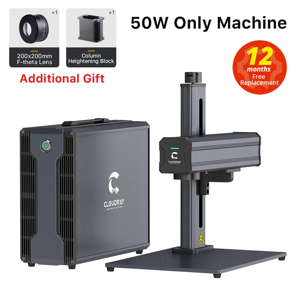Cloudray 30/50/60W Fiber Laser Marking Machine 110*110mm For Cutting Jewelry Gold Silver Stainless Steel Copper Aluminum Sheet