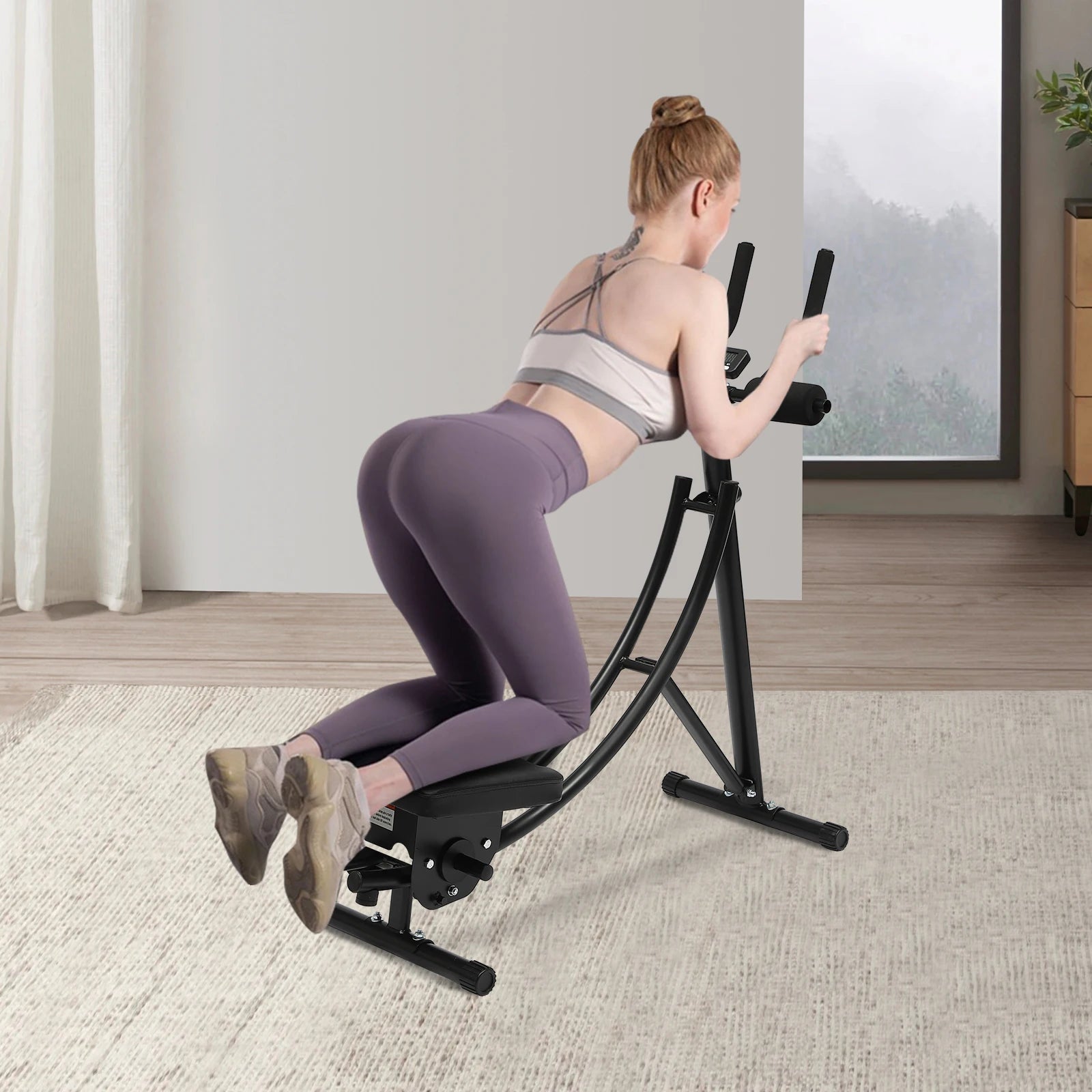 Abdominal Crunch Core Abdominal Workout Exercise Ab Trainer Machine Coaster Abdominal/Core Fitness for Home&Gym