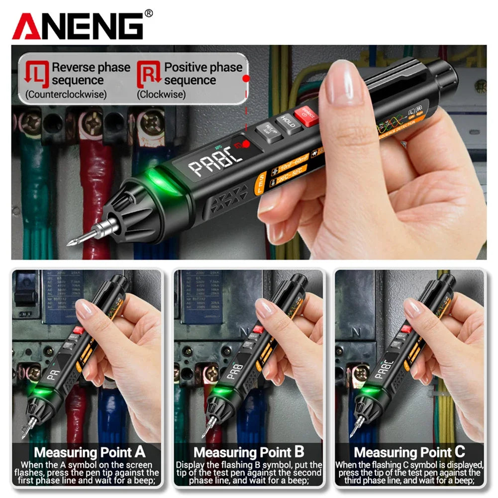 ANENG A3006 Digital Multimeter Pen Type 4000 Counts Professional Meter Non-Contact Auto AC/DC Voltage Ohm Diode Tester For Tool