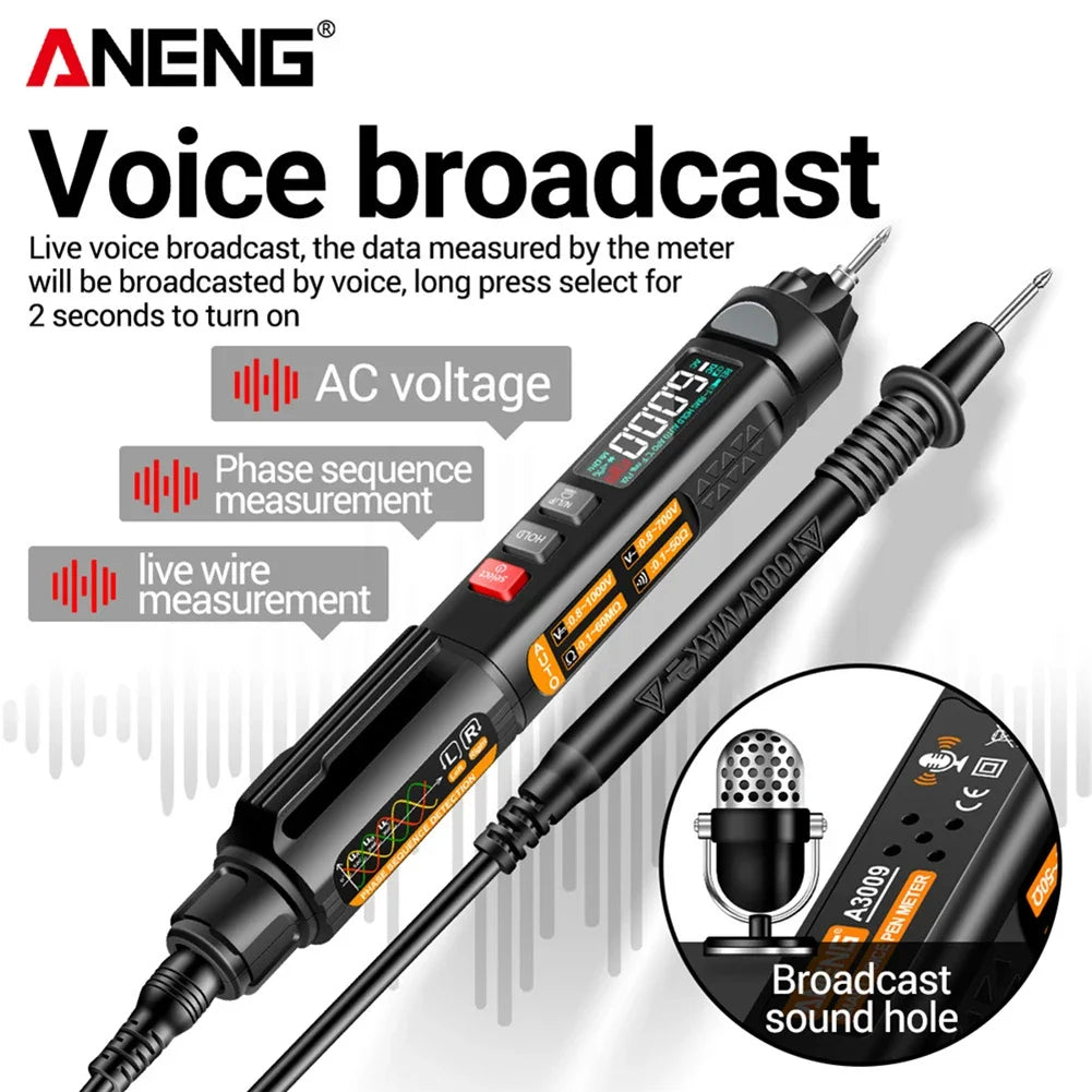 ANENG A3006 Digital Multimeter Pen Type 4000 Counts Professional Meter Non-Contact Auto AC/DC Voltage Ohm Diode Tester For Tool