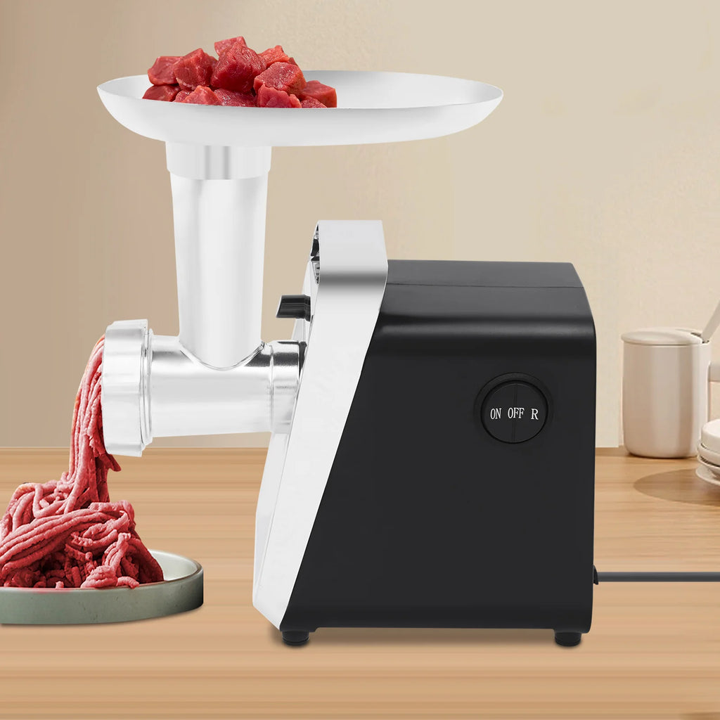 MG-S10 Full-Automatic Electric Meat Grinding Machine with 3 Cutter Heads, Food-Grade Material Sausage Stuffer Maker